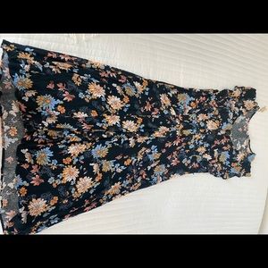 Midi black floral xhilaration dress